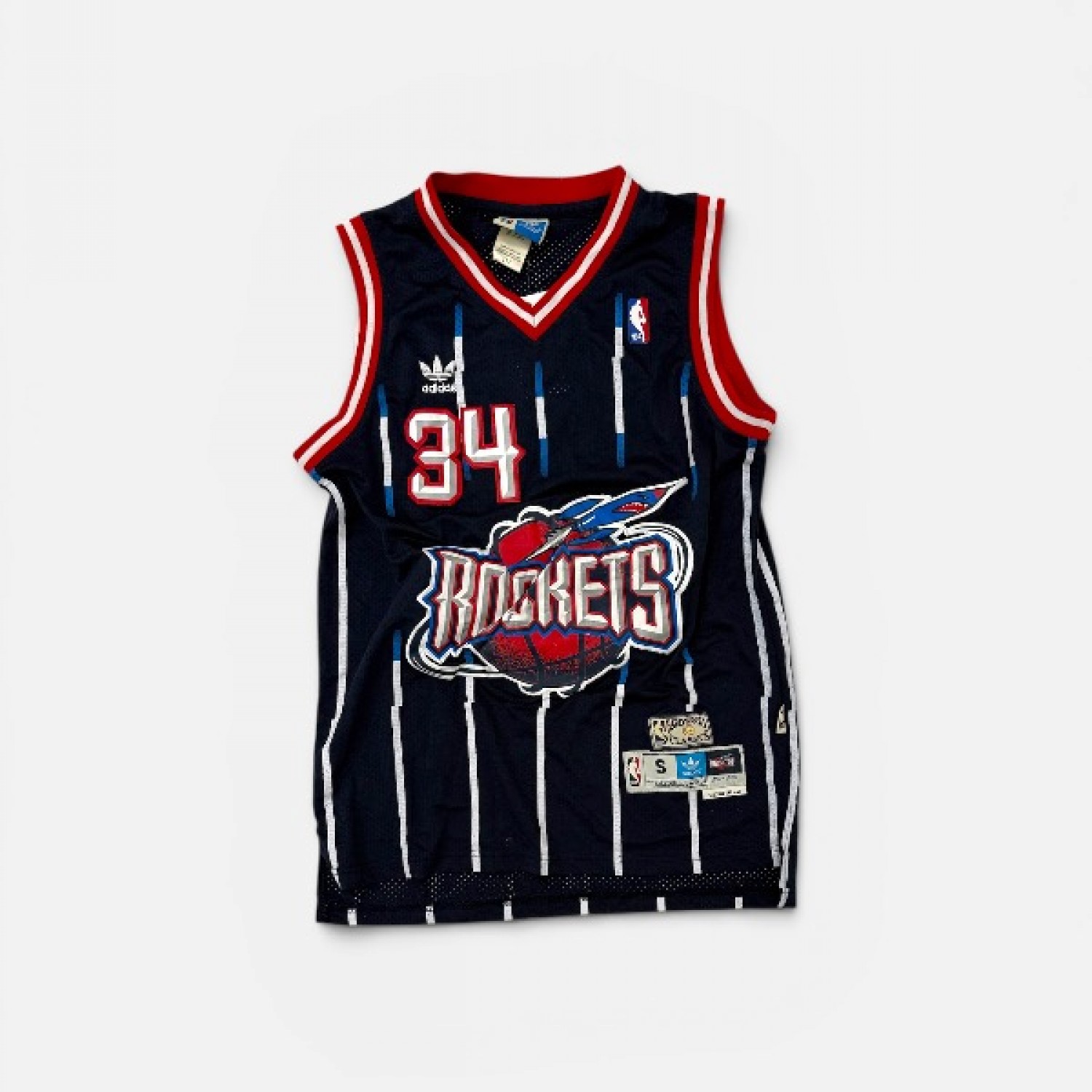 HOUSTON ROCKETS OLAJUWON 34 ADIDAS NBA JERSEY S